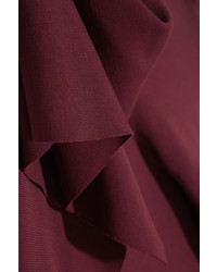 Roland Mouret Compeyson Draped Jersey Crepe Gown Burgundy