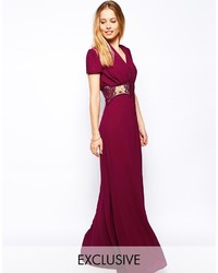 Jarlo Kelly Maxi Dress With Cap Sleeve And Lace Insert