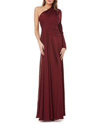 Kay Unger One Shoulder Faille Gown