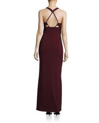 Laundry by Shelli Segal Open Back Halter Gown
