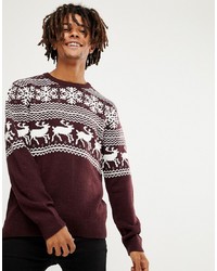 French Connection Reindeer Fairisle Christmas Jumper