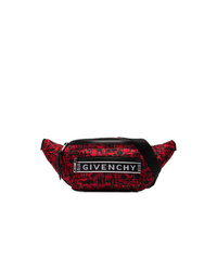 Givenchy Black And Red Graphic Belt Bag