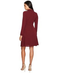Maggy London Catalina Crepe Fit And Flare With Tie Neck Dress