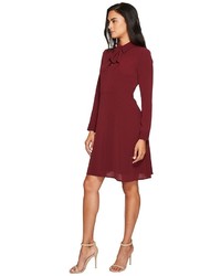 Maggy London Catalina Crepe Fit And Flare With Tie Neck Dress