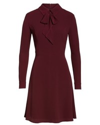 Maggy London Crepe Bow Fit Flare Dress