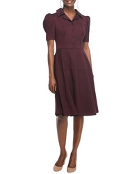 Gal Meets Glam Collection Nina Twill Fit Flare Dress