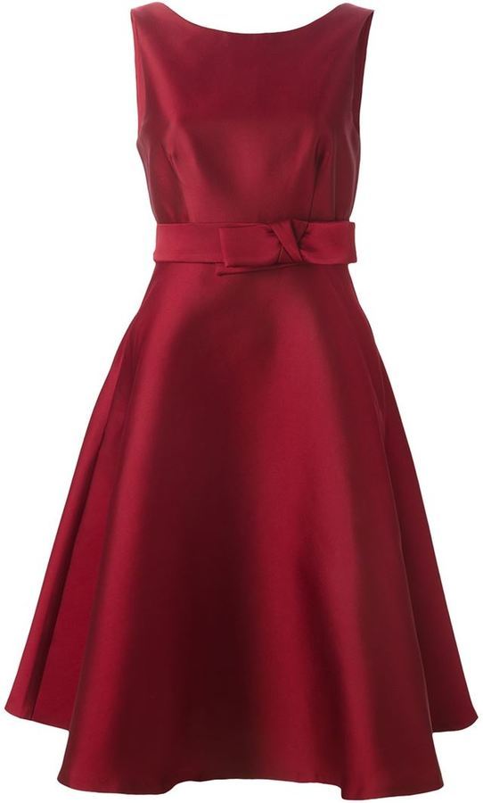 P.A.R.O.S.H. Bow Detail Flared Dress, $593 | farfetch.com | Lookastic