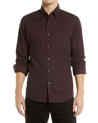 Scott Barber Solid Flannel Button Up Shirt
