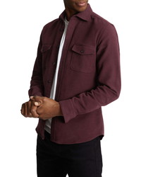 Reiss Miami Flannel Button Up Shirt Jacket