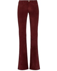 MiH Jeans Mih Jeans Marrakesh High Rise Kick Flare Velvet Trousers