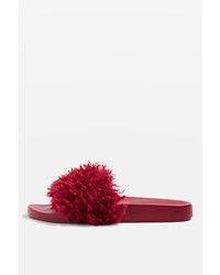 Topshop Howl Faux Shearling Sliders