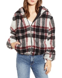 Burgundy Fleece Zip Sweater