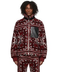 Amiri Red Printed Polar Fleece Jacket