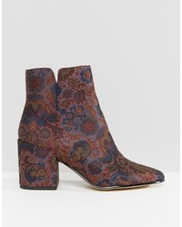 Aldo Sully Floral Block Heeled Ankle Boots