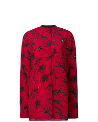 Burgundy Floral Dress Shirt