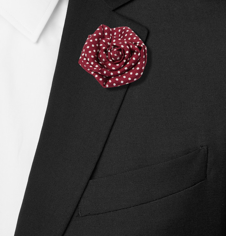 Dobell Red Flower Lapel Pin