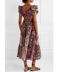 Ulla Johnson Zoya Cutout Floral Print Cotton And Maxi Dress