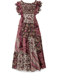 Ulla Johnson Zoya Cutout Floral Print Cotton And Maxi Dress