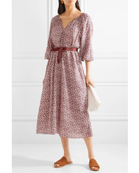 The Great The Derby Floral Print Cotton Gauze Midi Dress