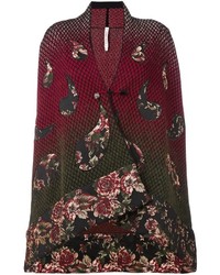 Antonio Marras Asymmetrical Knitted Floral Cardigan