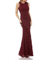 JS Collections Sequin Lace Gown