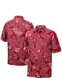 Colosseum Cardinal Iowa State Cyclones The Dude Camp Button Up Shirt At Nordstrom