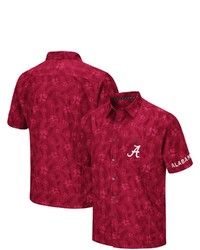 Colosseum Crimson Alabama Crimson Tide Molokai Camp Button Up Shirt
