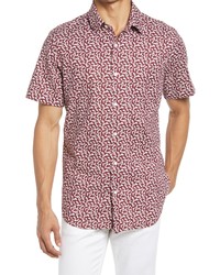 Nordstrom Trim Fit Floral Print Short Sleeve Button Up Shirt