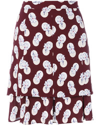 Carven Floral Dots Layered Skirt