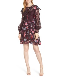 French Connection Edith Lace Ruffle Floral Dress