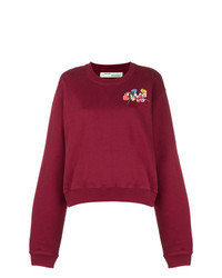 Burgundy Floral Sweatshirt
