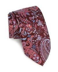 Burgundy Floral Tie