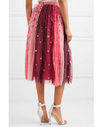 Needle & Thread Rained Tulle Midi Skirt