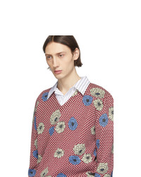Marni Burgundy Flower Print Sweater
