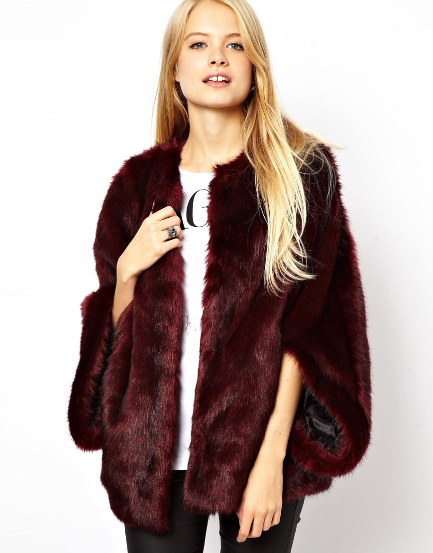 Asos Faux Fur Batwing Coat | Where to buy & how to wear