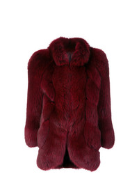 Women's Burgundy Fur Coats by Christian Dior Vintage | Lookastic