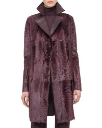 Akris Reversible Shearling Fur Coat Camito