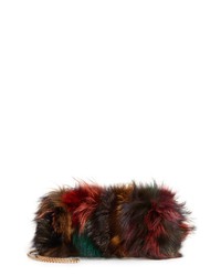 MUCHE ET MUCHETTE Elmo Genuine Silver Fox Fur Shoulder Bag