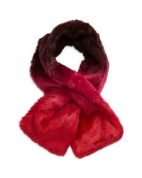 Jocelyn Ombre Faux Fur Pull Through Scarf In Red Multi At Nordstrom