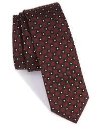 BOSS Geometric Silk Skinny Tie