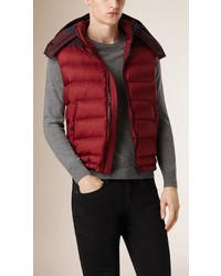 Burberry Down Filled Gilet With Detachable Hood
