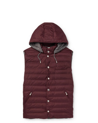 Brunello Cucinelli Quilted Nylon Hooded Gilet