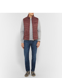 Brunello Cucinelli Quilted Suede Down Gilet