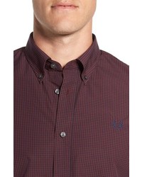 Fred Perry Trim Fit Micro Gingham Woven Shirt