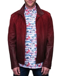 Maceoo Ombre Red Leather Jacket
