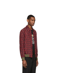 Fendi Reversible Red And Black All Over Forever Jacket