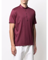 La Fileria For D'aniello Button Placket Cotton T Shirt