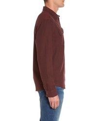Prana Lybek Regular Fit Herringbone Flannel Shirt