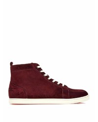 Burgundy High Top Sneakers Outfits For 
