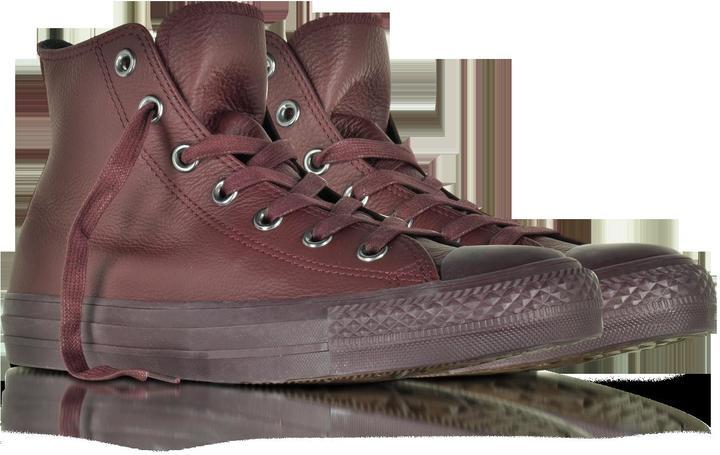 Converse Limited Edition All Star High Dark Burgundy Leather Sneaker, $168  | Forzieri | Lookastic